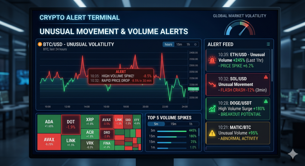 Unusual Movement & Volume Alerts:
